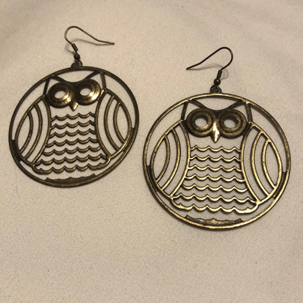 Vintage 1970s Owl Earrings